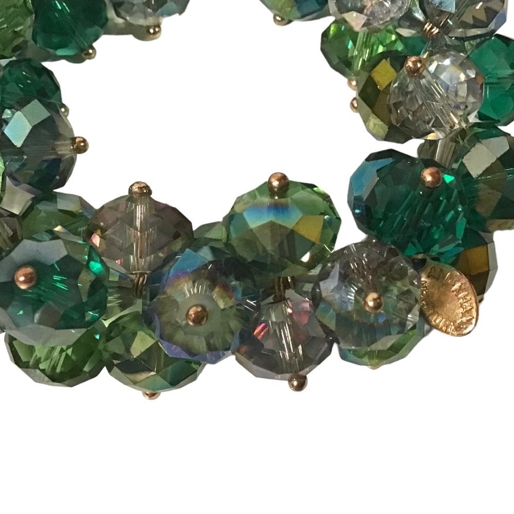💚Ali Khan c.A.K.e green stretch beaded bracelet green💚